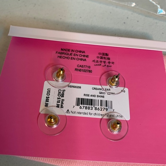 Kate Spade rise and shine 2-stud set - NWT - Picture 3 of 13